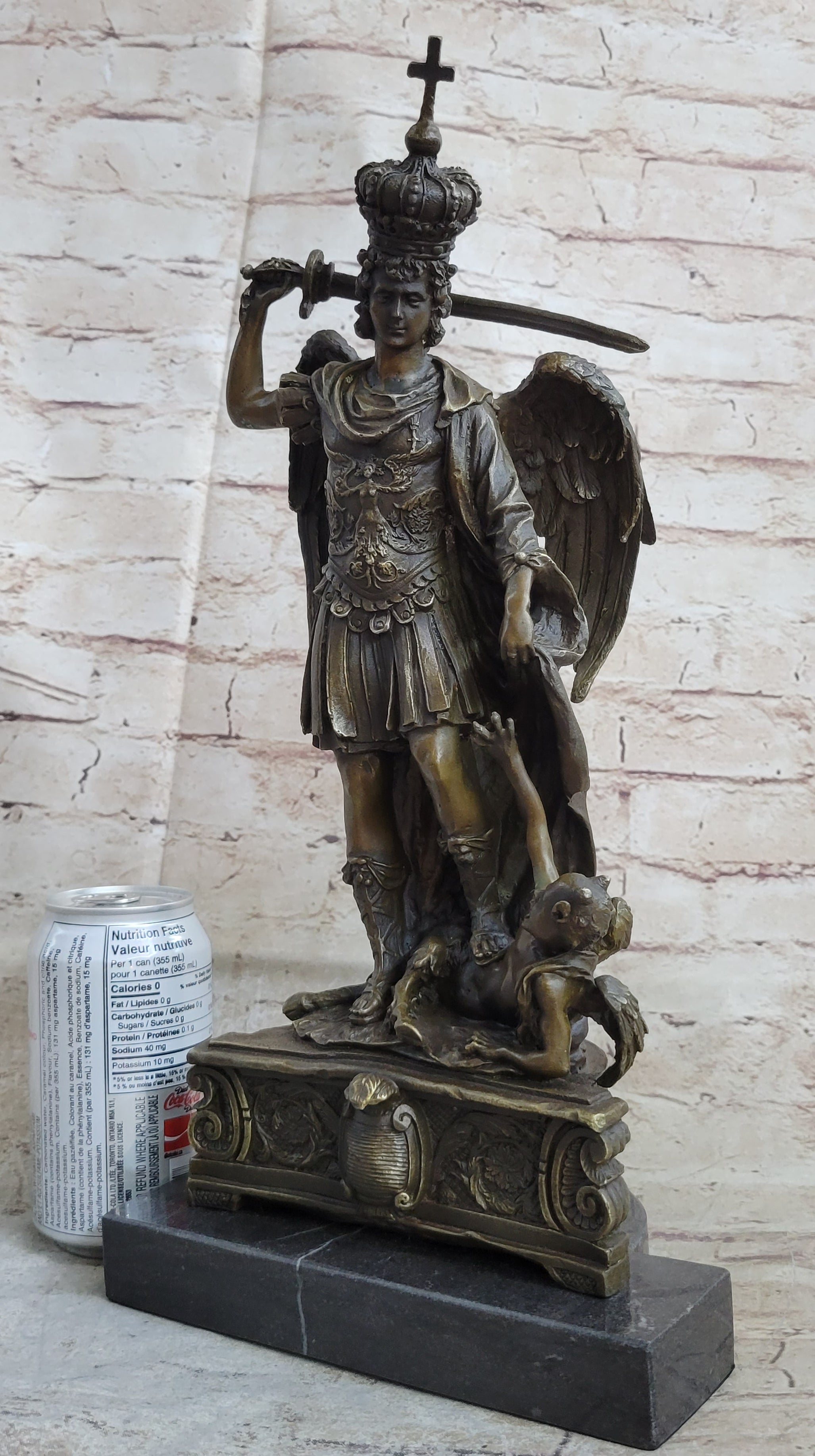 Saint Michael Archangel Slaying Lucifer Bronze Sculpture
