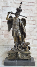 Saint Michael Archangel Slaying Lucifer Bronze Sculpture