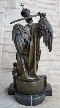 Saint Michael Archangel Slaying Lucifer Bronze Sculpture