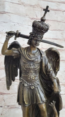 Saint Michael Archangel Slaying Lucifer Bronze Sculpture