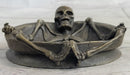 Bronze Skeleton Ashtray Sculpture Gothic Collectible Art