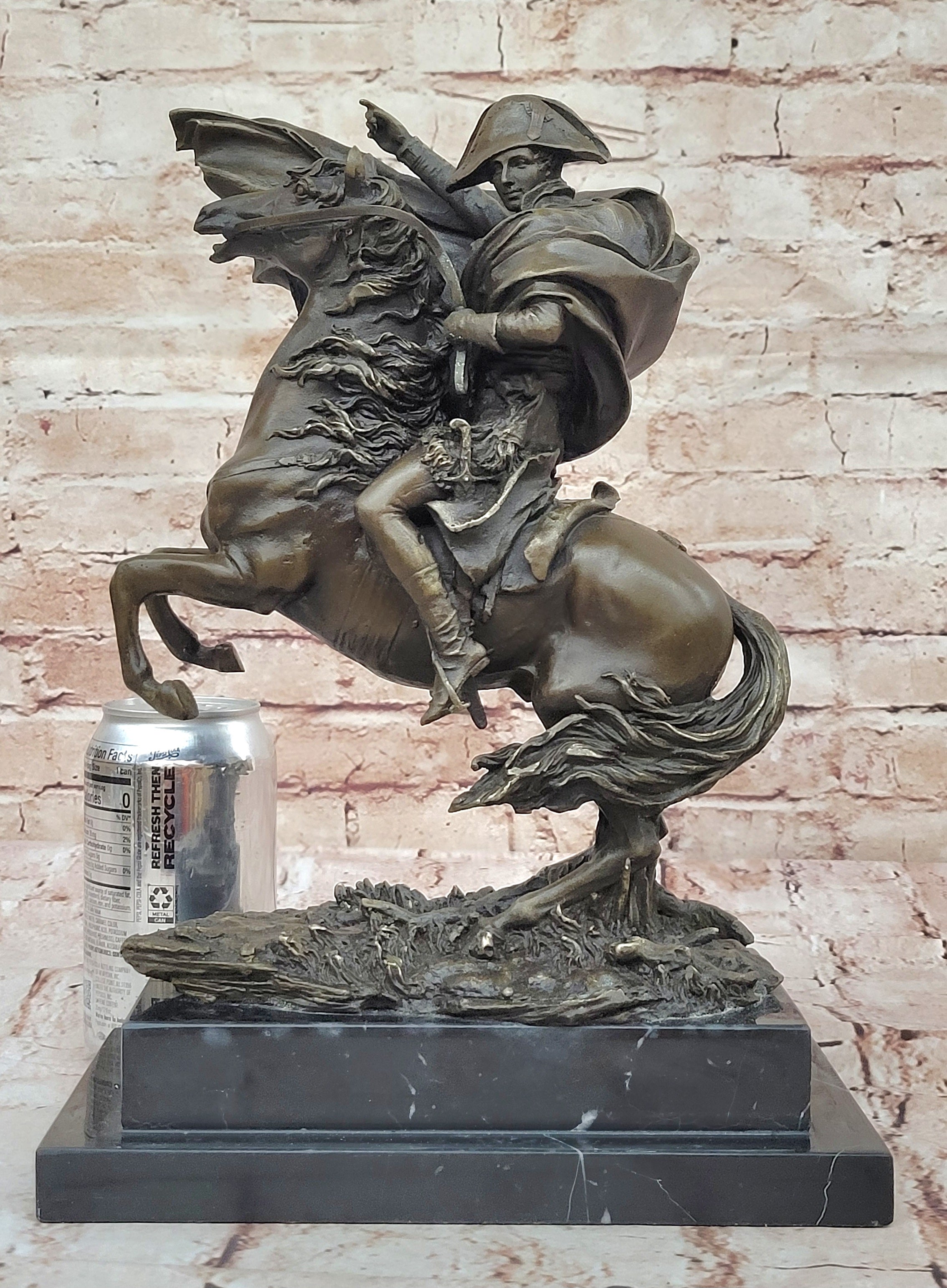 Napoleon Crossing the Alps Bronze Sculpture Replica 12" x 10"