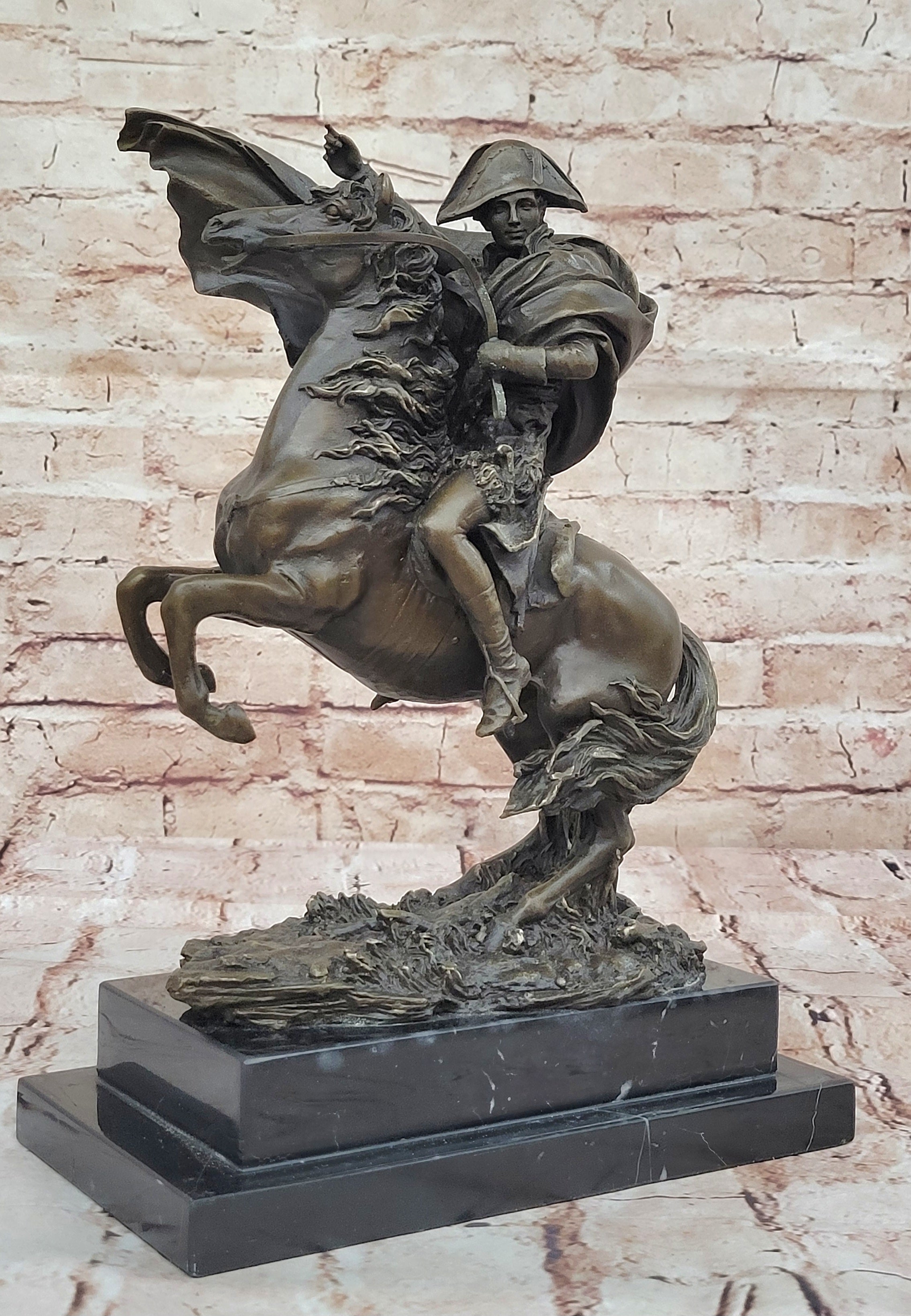 Napoleon Crossing the Alps Bronze Sculpture Replica 12" x 10"