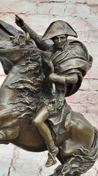 Napoleon Crossing the Alps Bronze Sculpture Replica 12" x 10"