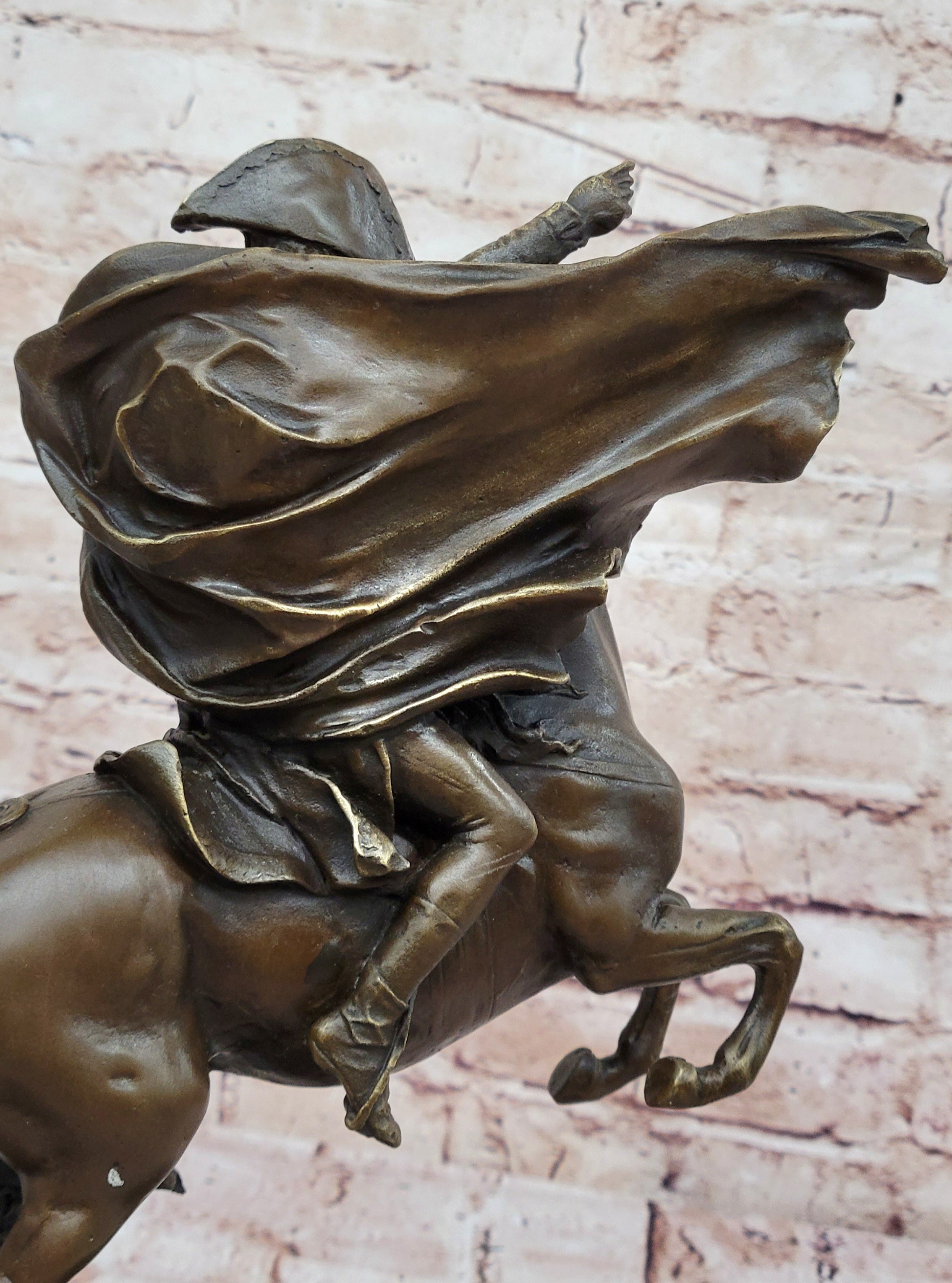 Napoleon Crossing the Alps Bronze Sculpture Replica 12" x 10"