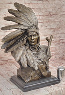 Karl Kauba Bronze Native American Warrior Bust on Marble