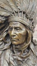 Karl Kauba Bronze Native American Warrior Bust on Marble