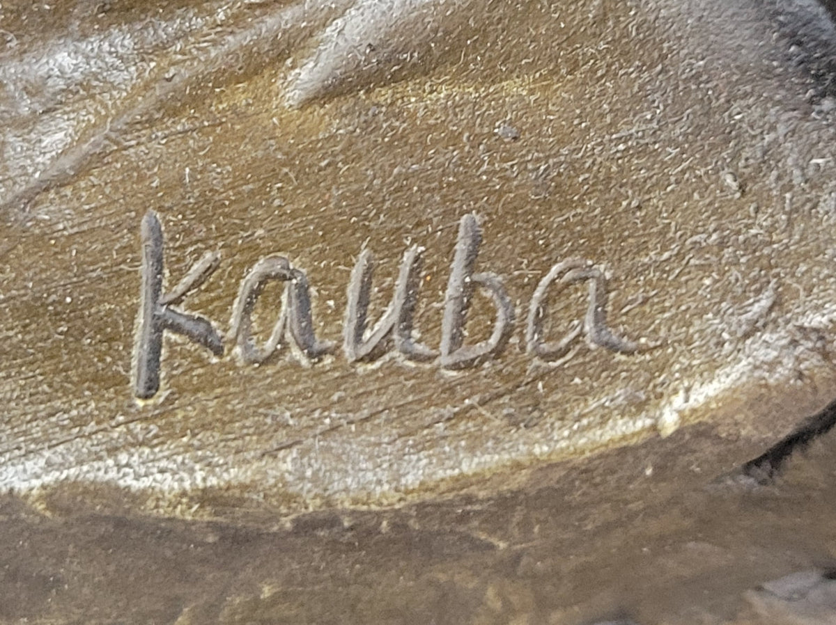 Karl Kauba Bronze Native American Warrior Bust on Marble