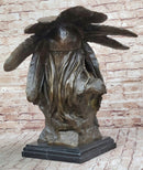 Carl Kauba Native American Indian Chief War Bonnet Bronze Bust