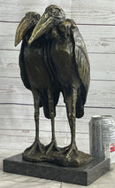 Two Birds Pelicans Storks Vultures Water Fowl Bronze Sculpture