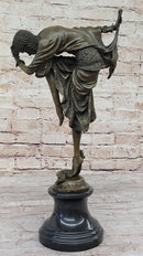 Bronze Art Deco Dancer w/Snake Sculpture Ankara Classic Artwork