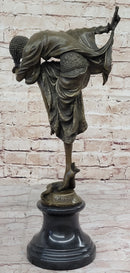 Bronze Art Deco Dancer w/Snake Sculpture Ankara Classic Artwork