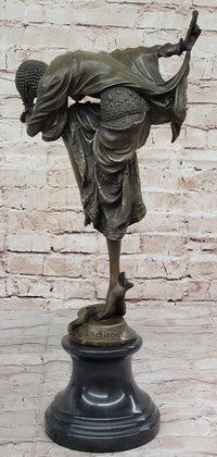 Bronze Art Deco Dancer w/Snake Sculpture Ankara Classic Artwork