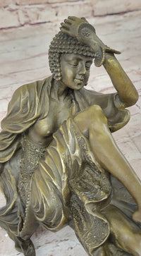 Bronze Art Deco Dancer w/Snake Sculpture Ankara Classic Artwork