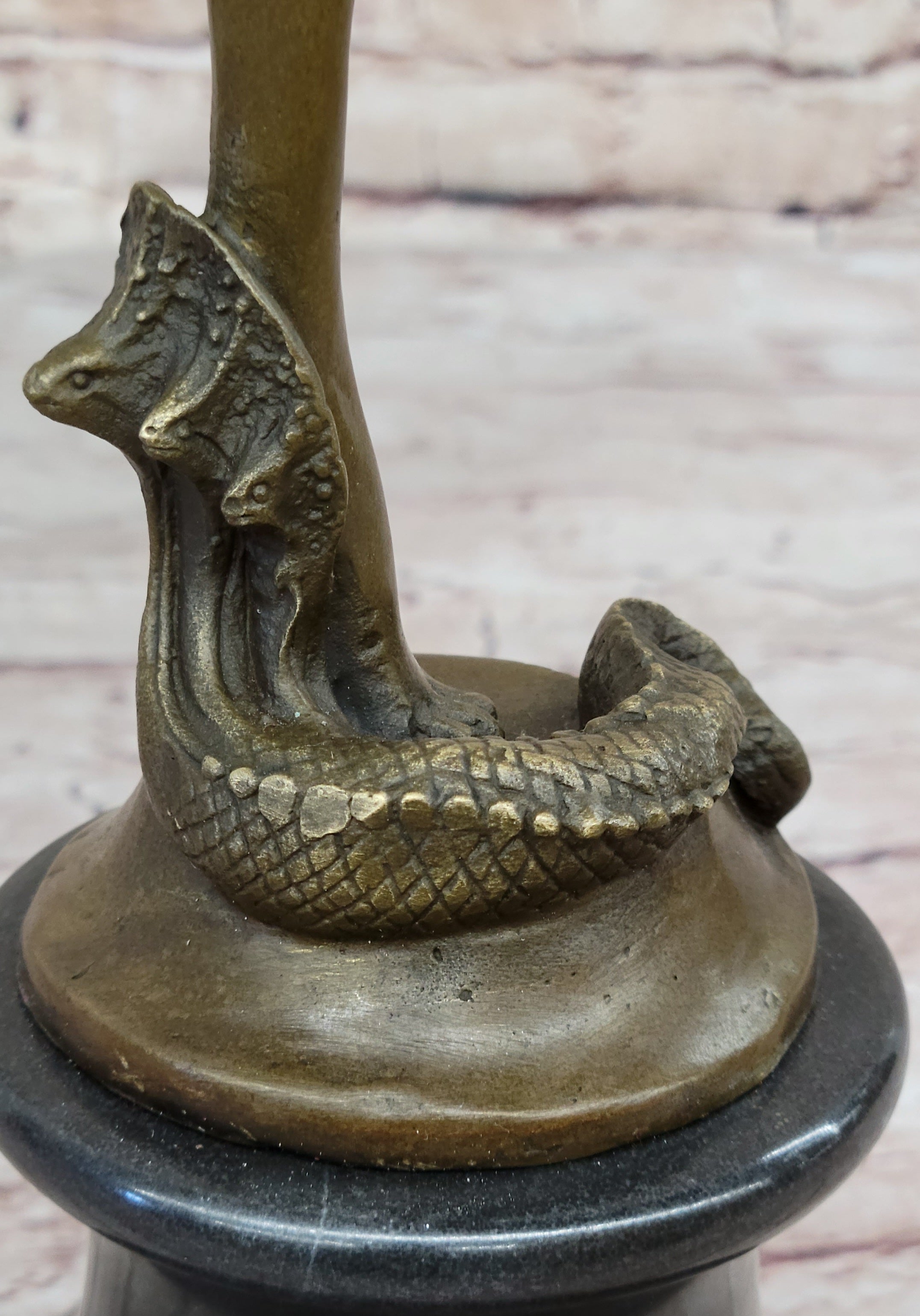 Bronze Art Deco Dancer w/Snake Sculpture Ankara Classic Artwork
