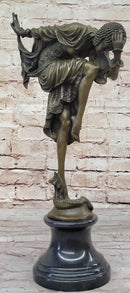 Bronze Art Deco Dancer w/Snake Sculpture Ankara Classic Artwork
