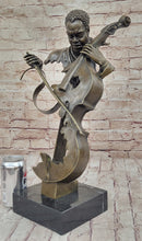 Cello Player Bronze Sculpture Classical Jazz Art