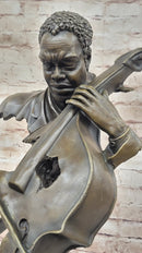Cello Player Bronze Sculpture Classical Jazz Art