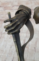 Cello Player Bronze Sculpture Classical Jazz Art