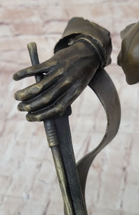 Cello Player Bronze Sculpture Classical Jazz Art
