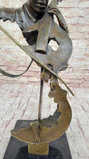 Cello Player Bronze Sculpture Classical Jazz Art