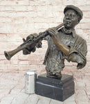 Jazz Clarinet Player Bronze Bust - Mid-Century Music Art