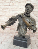 Jazz Clarinet Player Bronze Bust - Mid-Century Music Art