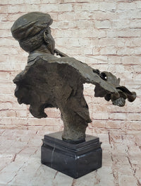 Jazz Clarinet Player Bronze Bust - Mid-Century Music Art