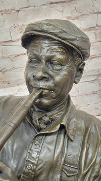 Jazz Clarinet Player Bronze Bust - Mid-Century Music Art