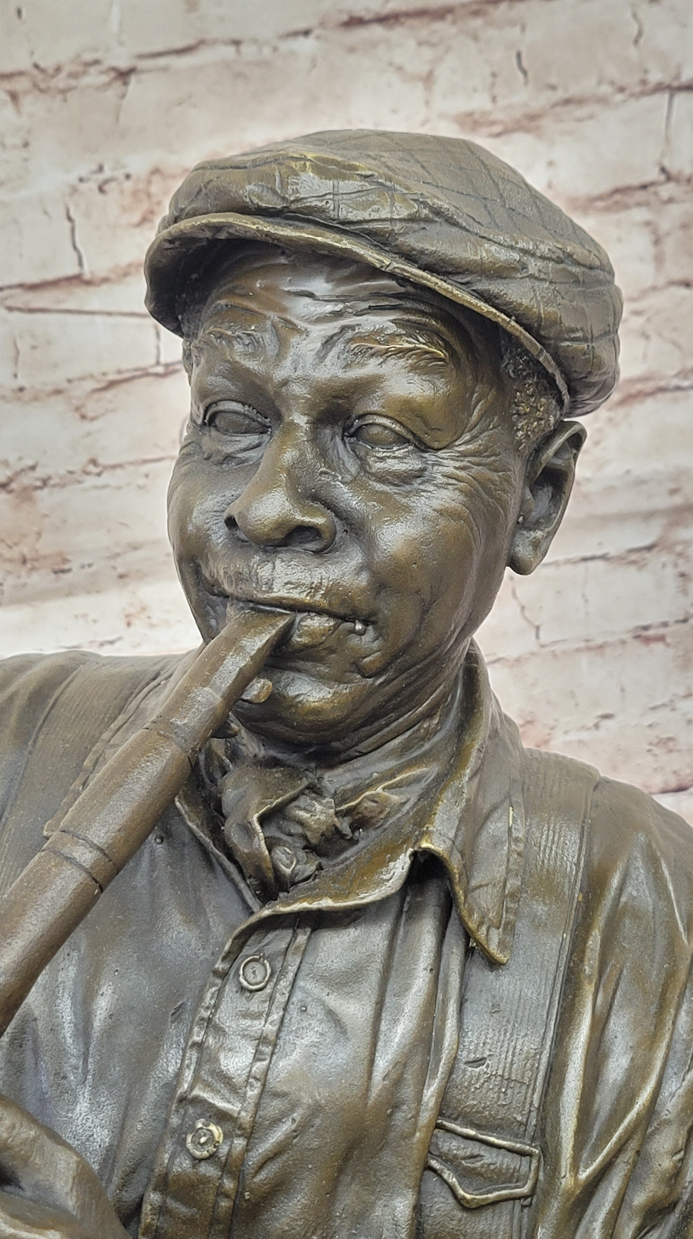Jazz Clarinet Player Bronze Bust - Mid-Century Music Art