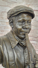Jazz Clarinet Player Bronze Bust - Mid-Century Music Art