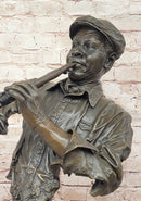Jazz Clarinet Player Bronze Bust - Mid-Century Music Art