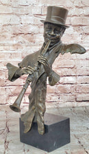 Bronze New Orleans Jazz Musician Playing Clarinet