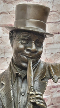 Bronze New Orleans Jazz Musician Playing Clarinet