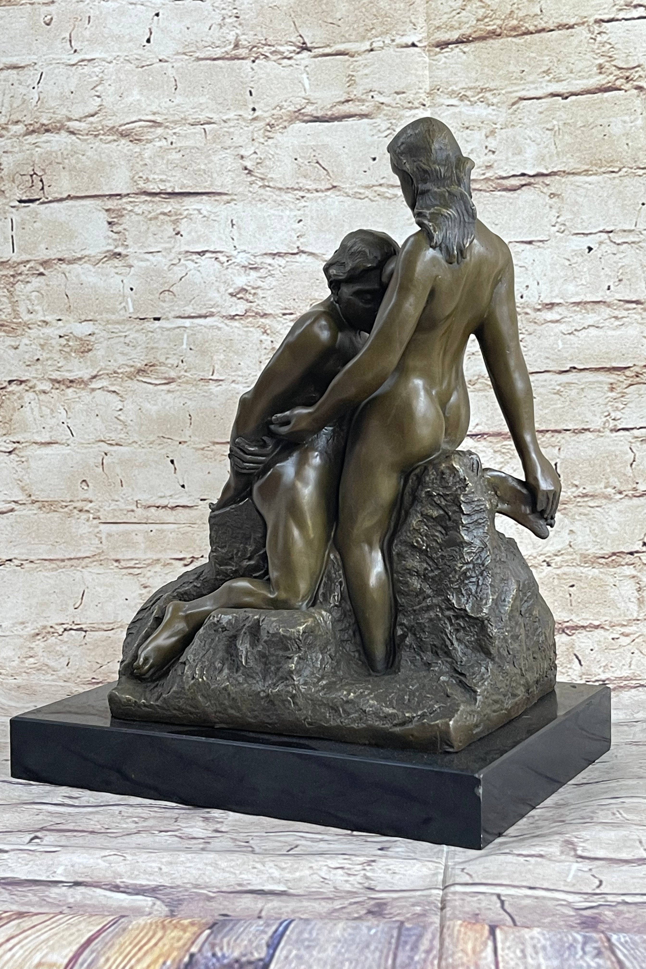 Eternal Idol (1889) by Auguste Rodin Bronze Sculpture on Marble