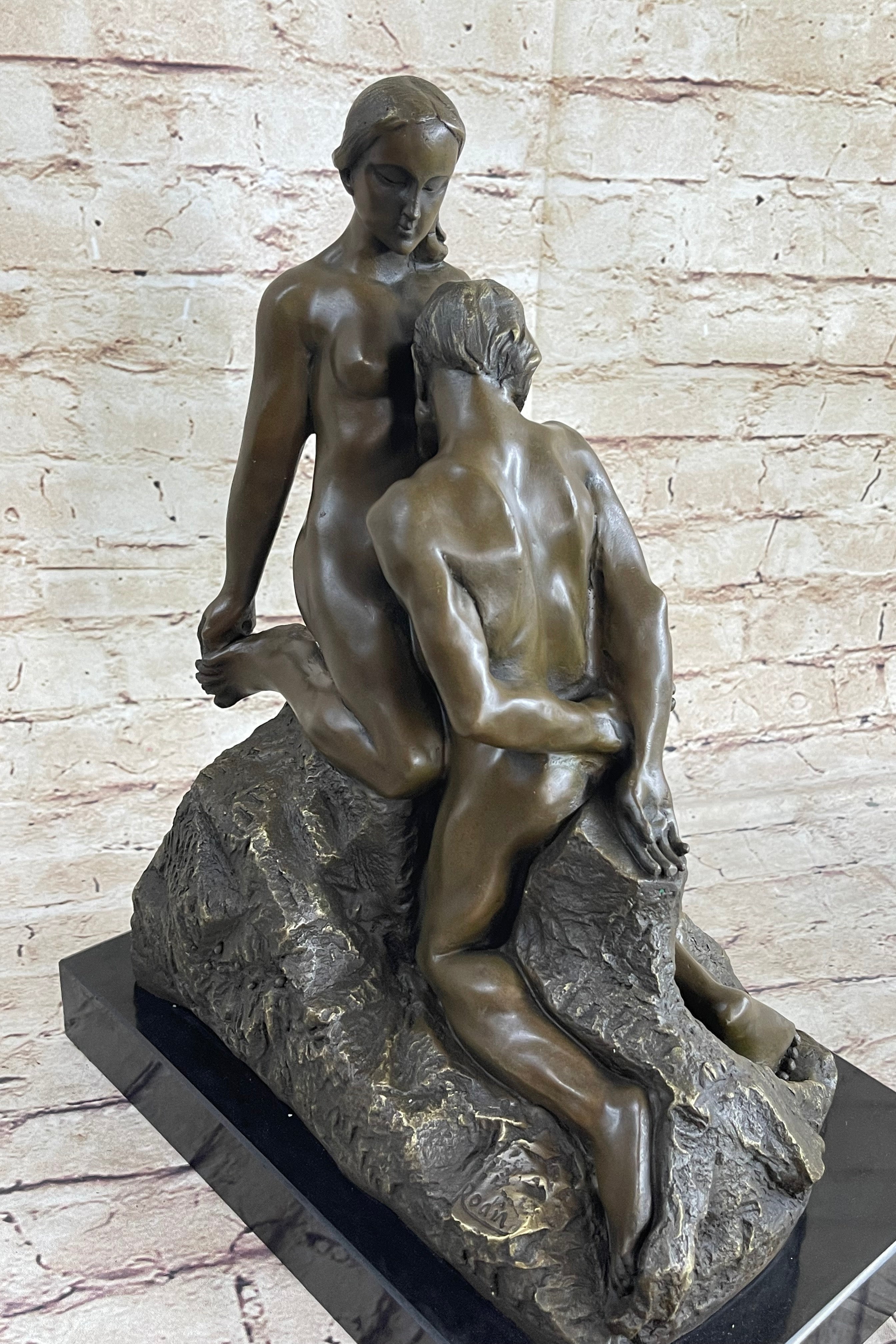 Eternal Idol (1889) by Auguste Rodin Bronze Sculpture on Marble