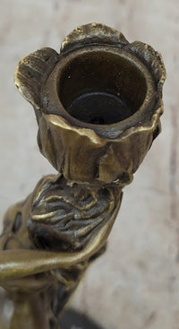 Bronze Candlestick Water Nymph Candle Holder by Milo