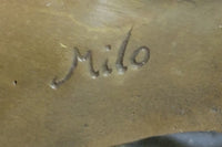 Milo “Maiden’s Gaze” Bronze Female Bust on Marble Base