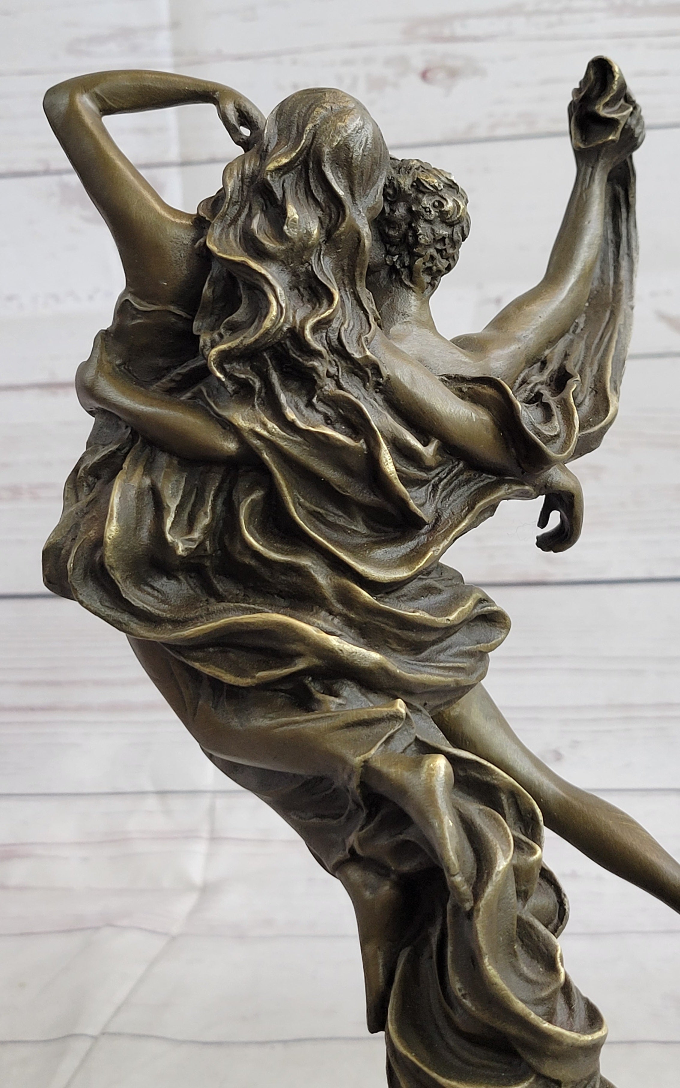 Romantic Nude Lovers Floating Bronze Sculpture Statue Love Romance Angels by Marioton