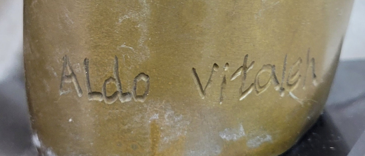 Abstract Surrealist Nude Female Torso Bust Bronze Metal Statue Sculpture Figure Marble Base Original Art