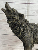 Extra Large Wild Animal Life Wolf Dog Bronze Sculpture