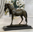 Signed Extra Large Arabian Horse Race Bronze Sculpture