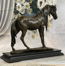 Signed Extra Large Arabian Horse Race Bronze Sculpture