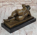 Chubby Nude Woman Laying on Her Side - Bronze Sculpture by Fernando Botero