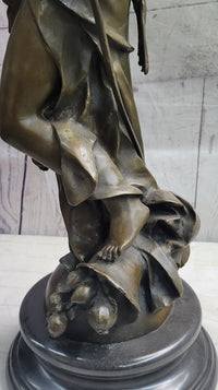 Winged Warrior Angel Archangel w/ Sword Bronze 37" x 13"