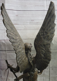 Winged Warrior Angel Archangel w/ Sword Bronze 37" x 13"