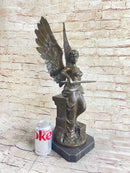 Winged Angel Warrior Goddess Nike Victory Bronze Sculpture