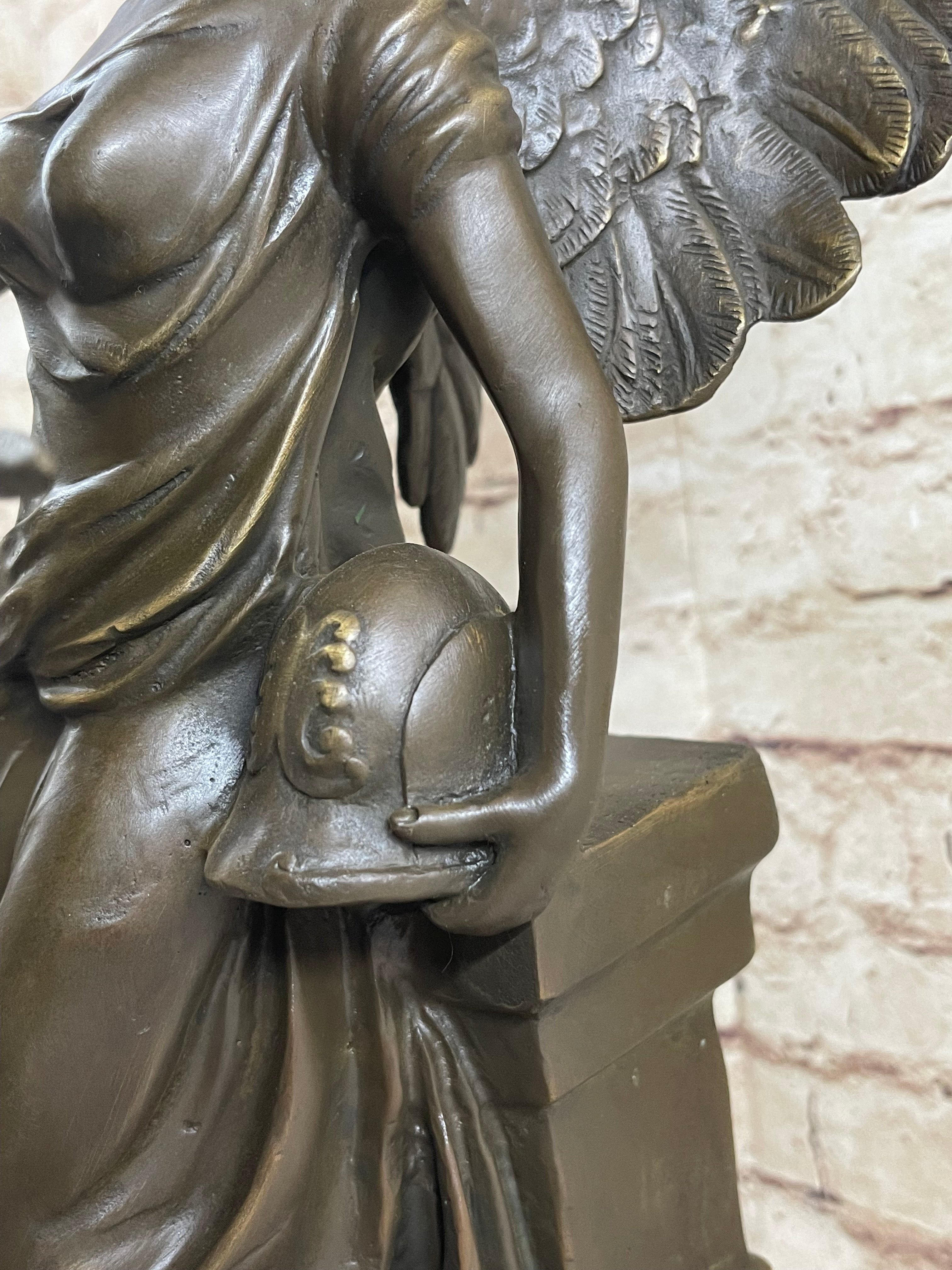 Winged Angel Warrior Goddess Nike Victory Bronze Sculpture