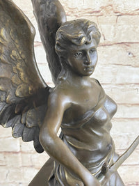Winged Angel Warrior Goddess Nike Victory Bronze Sculpture