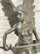 Winged Angel Warrior Goddess Nike Victory Bronze Sculpture